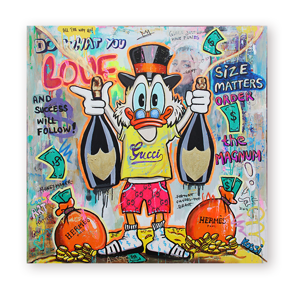 Dagobert Duck Magnums und Geld