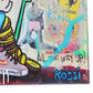 Scrooge McDuck sitting on cash details canvas