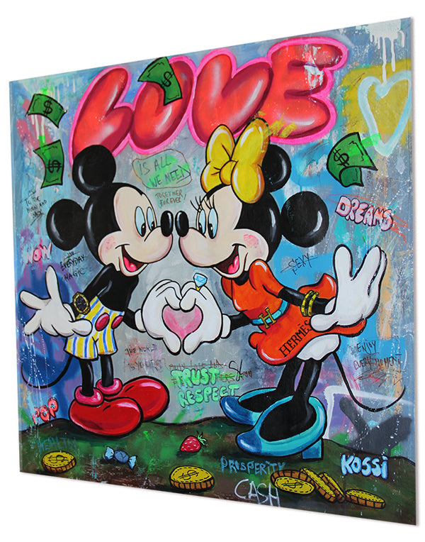 Mickey und Minnie Liebesherz